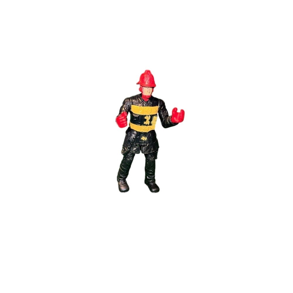 Chap Mei Fire Fighter Action Figure Rescue Squad Series Black Red Yellow Toy